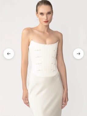 Della satin corset top